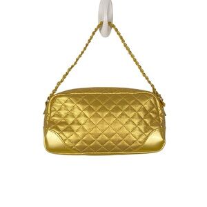 Gold Quilted Women's Mini Handbag
